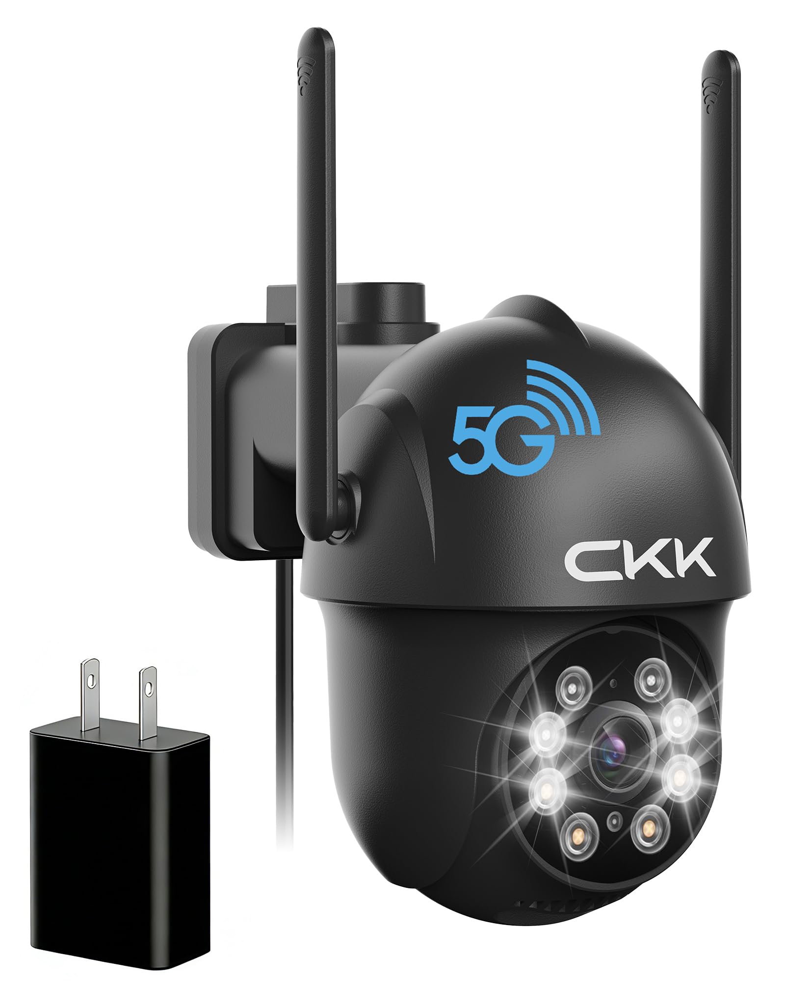 CKK 2K Security Camera Outdoor Corded Power, 3MP PTZ WiFi Home Security Camera - 2.4G/5G Dual-Band, 360° Pan-Tilt, Color Night Vision, Motion Alerts, 2-Way Audio, 24/7 Recording, Waterproof-picture-21