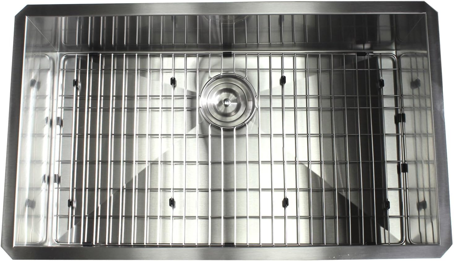 40% Off Discount 32 INCH Zero Radius Design 16 Gauge Undermount Single Bowl Stainless Steel Kitchen Island Sink Premium Package, Stainless Steel (32 INCH) KKR-F3219