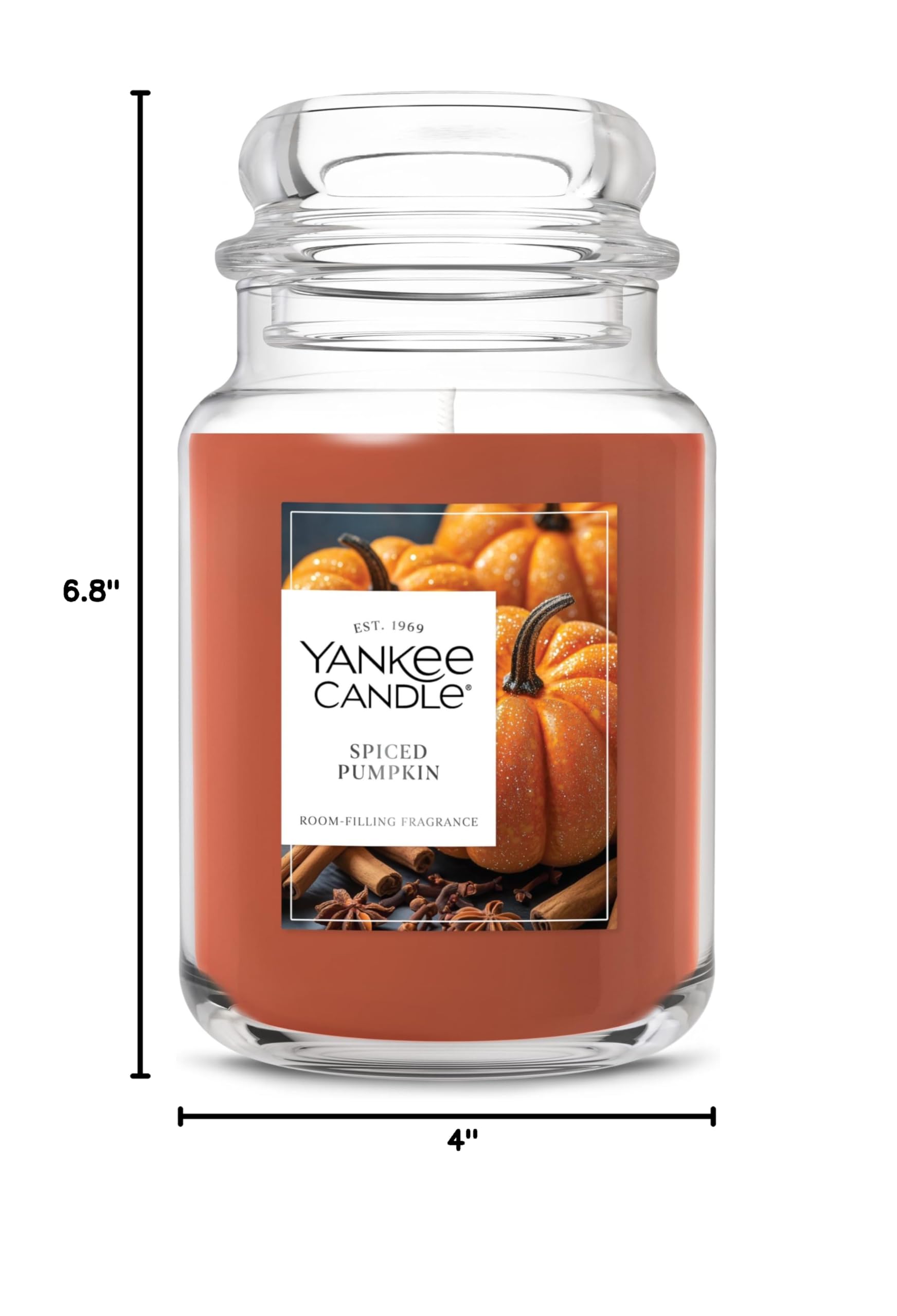 Spiced Pumpkin Scented Candle, 22oz Large Jar R8238