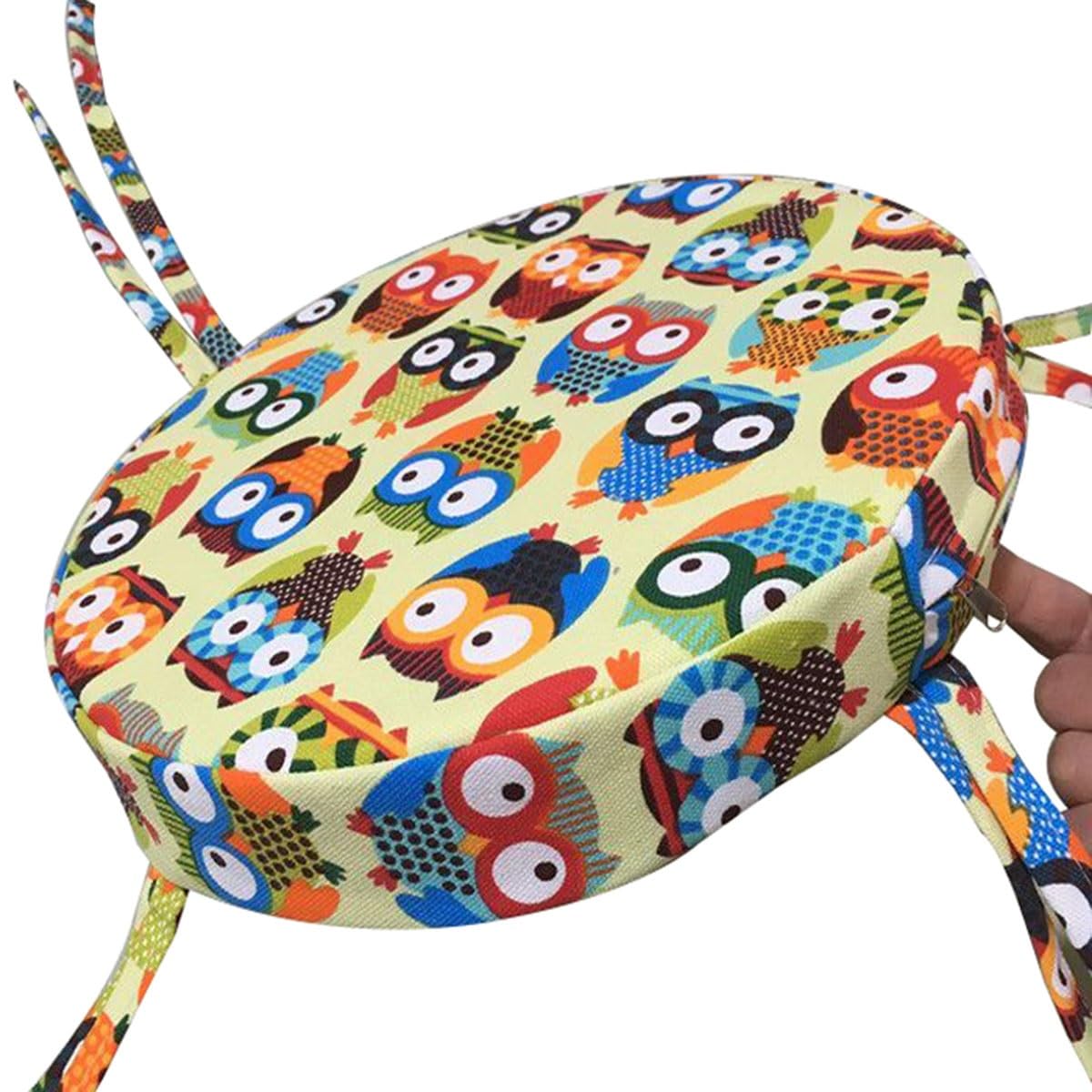 Memory Foam 10/12/14/16 In Stool Cushion With 4 Ties Soft Round Bar Stool Cushion Seat Cushion Chair Circular for Office Outdoor Kitchen Dining Room Car Patio,Chair Pads(@7,45cm/18in)