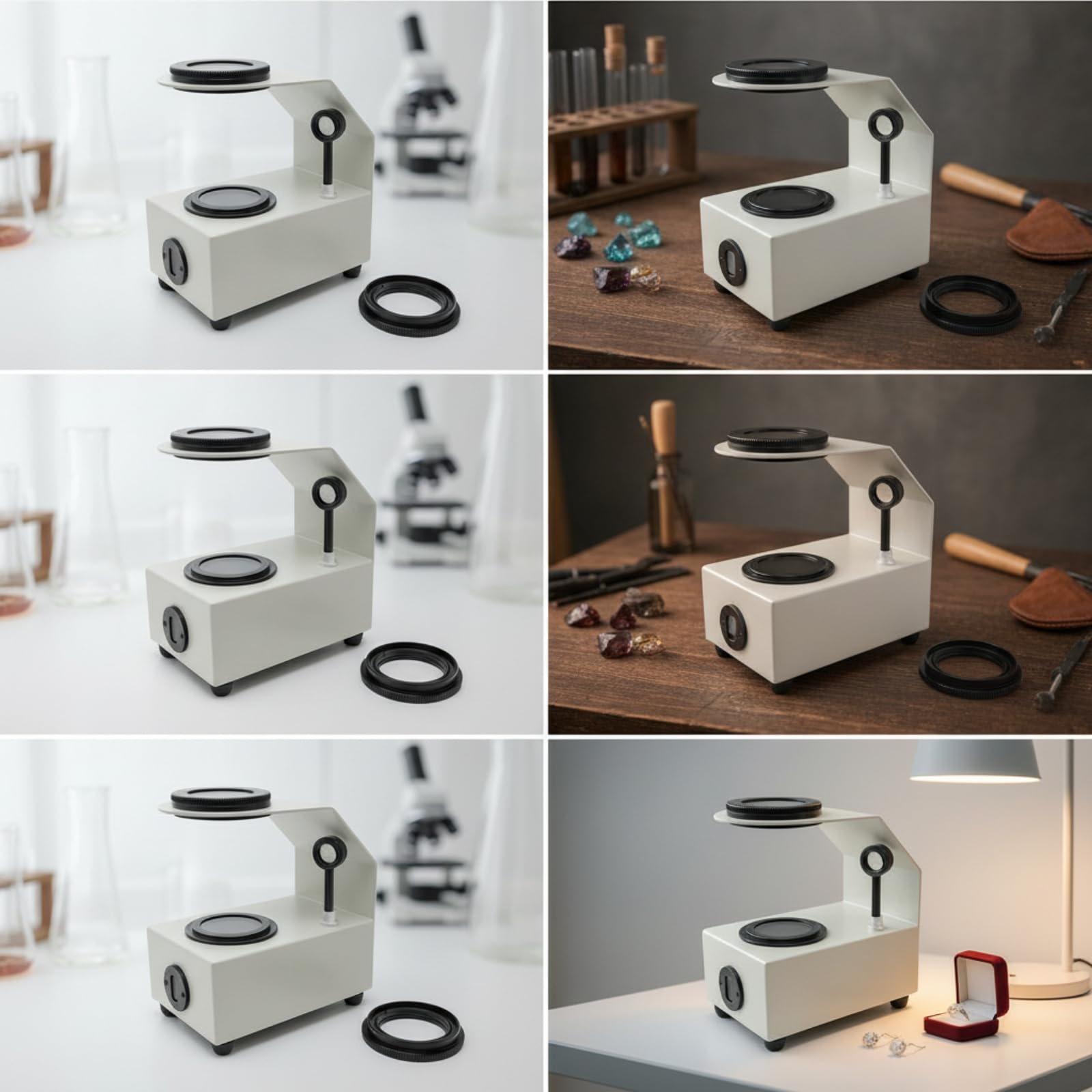 Tischpolariskop Kompakt polariskop mit lichtquelle polarisationsgerät für gemmologen, edelsteinsammler, Labor, Style to 1