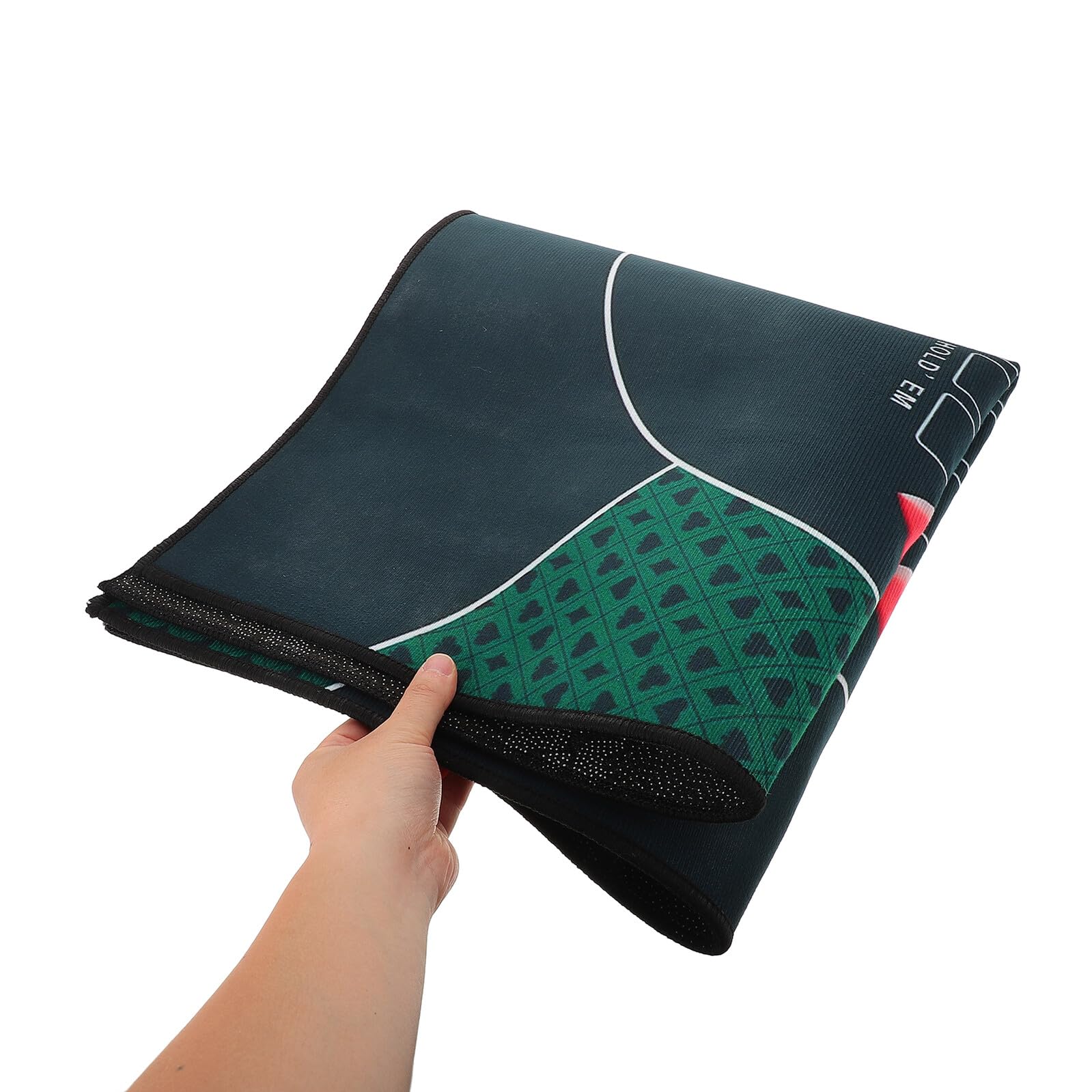 Tapis de Table de Poker Rectangulaire Vert en Tissu à Motif Imprimé