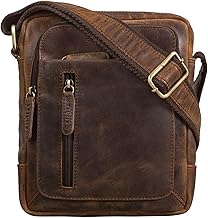 STILORD 'Jamie' Leather Bag for Men - Perfect for Travel & Daily - Small Vintage Messenger Bag for iPad 9.7 inch - Modern Shoulder Bag for Men