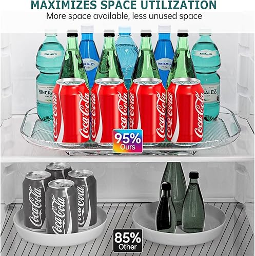 Miniatura 3 de 1 organizador cuadrado para tocadiscos para refrigerador, organizador de despensa, organizador de cocina, organizador de refrigerador, bandeja de