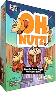 Rookie Mage Games Oh Nutz! - Fast-Paced Family Card Game - Family Game Night Has Gone Nutz! - Easy to Learn, Fun for Adults and Kids - Ideal for 3-5 Players Ages 7 and Up