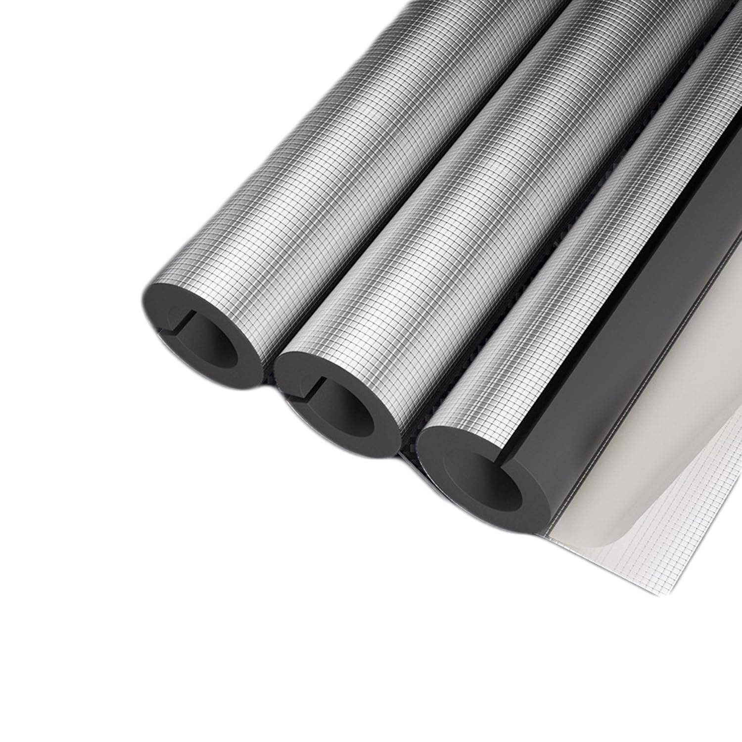 Tubo de aislamiento de tubería de espuma autoadhesiva, tubo de neopreno de identificación de 2-3/8 ", 1 Uds.(ID 8"xT 3/4")