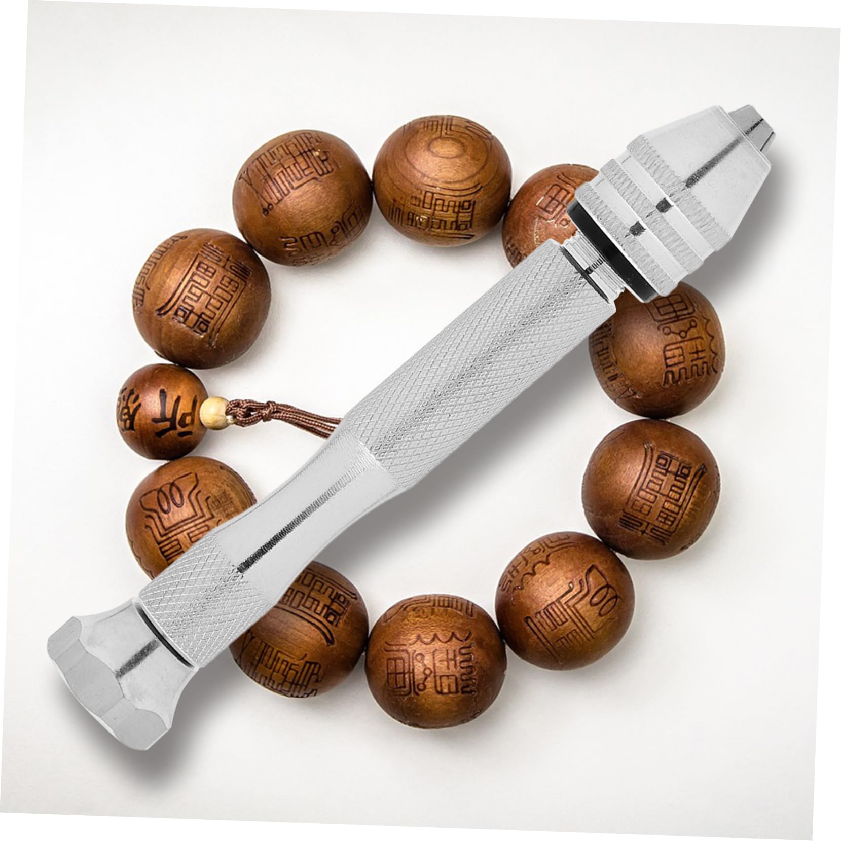 Balacoo Woodworking Tool Precision Pin Vise Walnut Punch Hand Drill Keyless Chuck for Jewelry Making