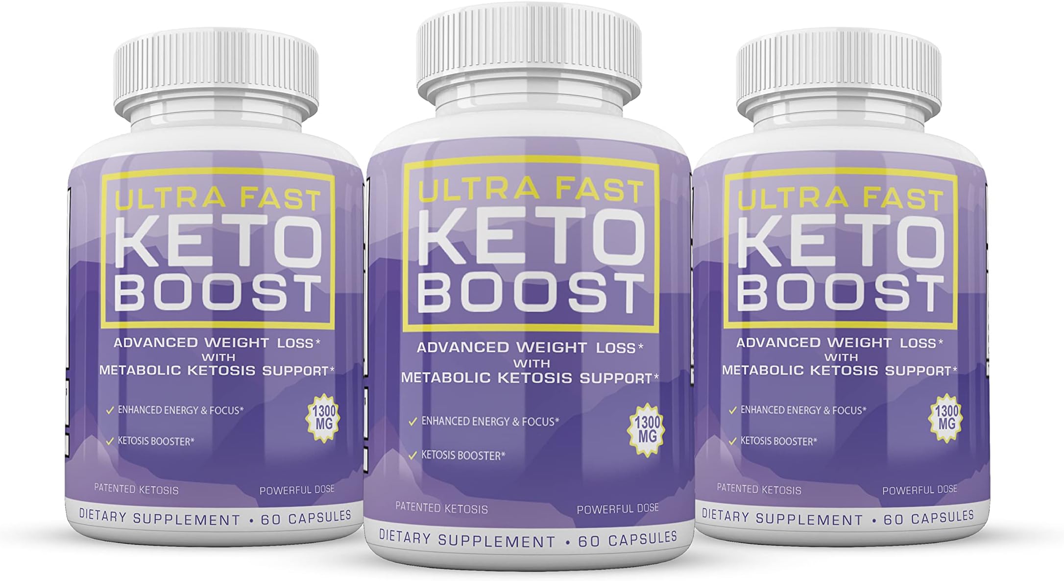 (Official) Ultra Fast Keto Boost, Advanced Ketogenic Pill Shark Formula 1300mg, Made in The USA, (3 Bottle Pack), 90 Day Supply Tank