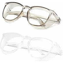 Alsenor Safety Glasses Anti Fog Goggles Protective Eyewear Blue Light Blocking Anti Dust UV Protection Glasses For Men Women 2 Pack Green + Clear