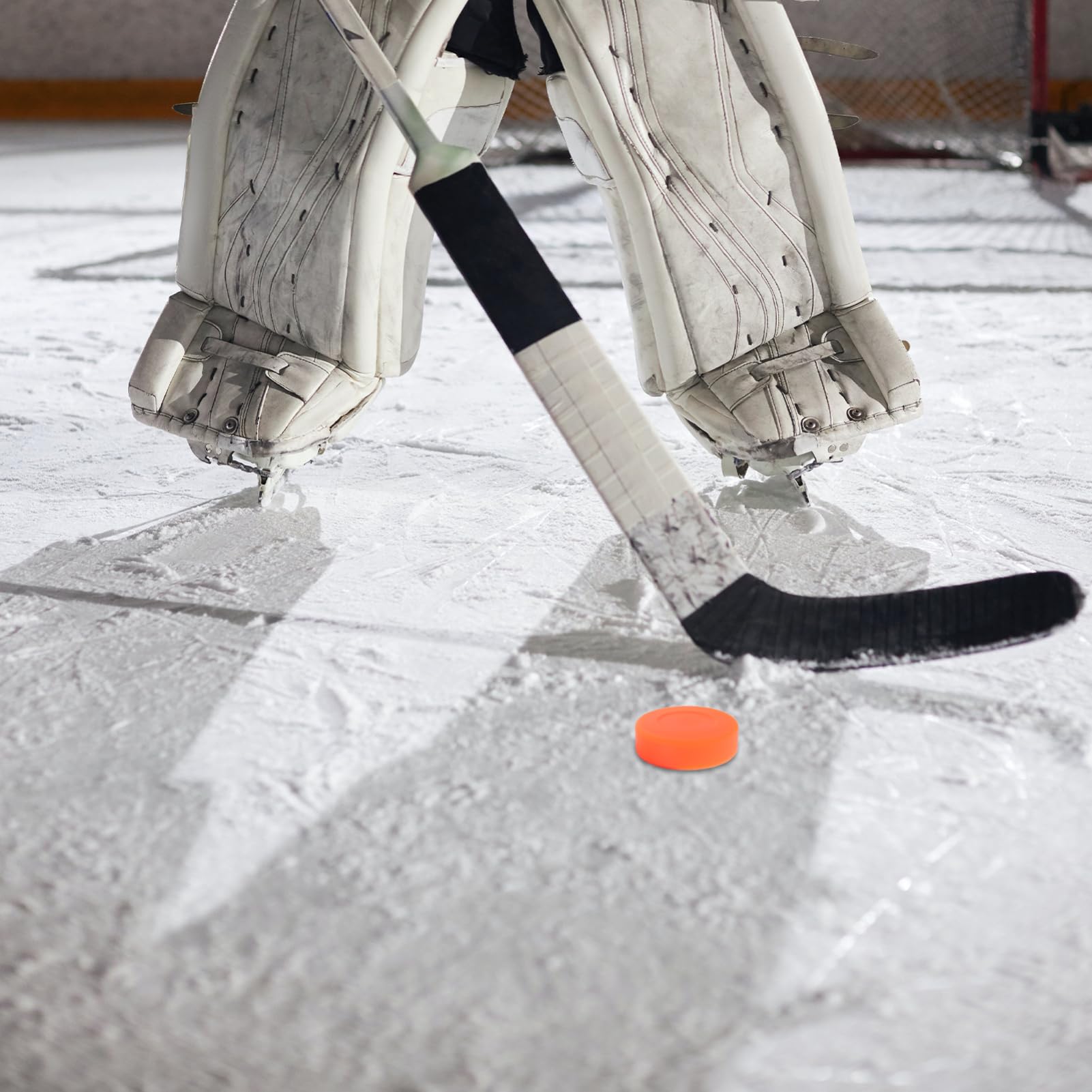 GOOHOCHY Hockey for Boys and Girls 4 Pack PVC Training Ice Hockey Balls Flat Hard Smooth for Consistent Gameplay Great for Training and Competitions