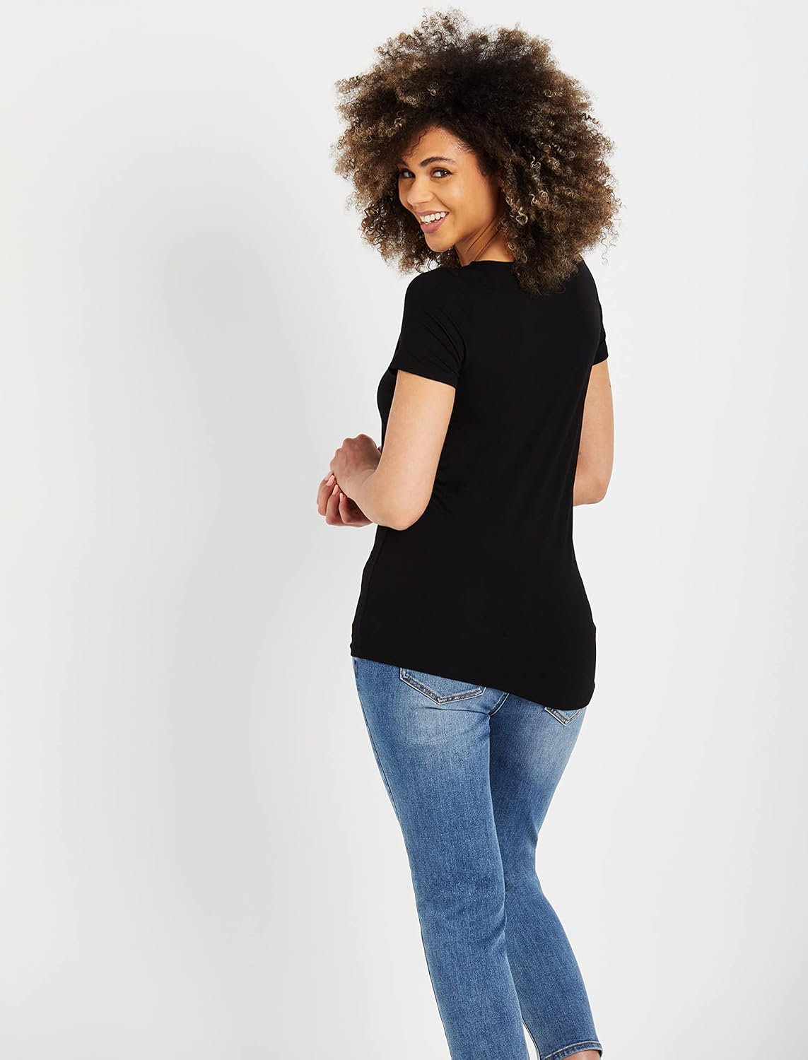 Motherhood Maternity Women's Short Sleeve Scoop Neck Lift Up Nursing Tee Shirt at  Women’s Clothing store