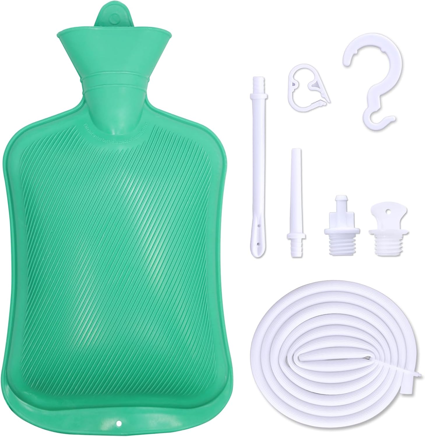 Coffee Enema Bag Kit, Douche Bag Combination Kit for Men and Women 5ft PVC Hose, 2L Capacity Water Colon Detox Cleanse Kit (Blue, 2L)
