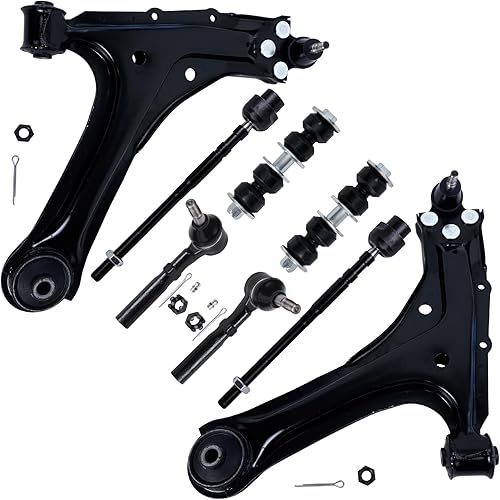Miniatura 102 de Detroit Axle - Kit de suspensión frontal de 8 piezas para Chevy Aveo Aveo5 Pontiac G3 Wave Wave5 Suzuki Swift+ 2 brazos de control inferiores con