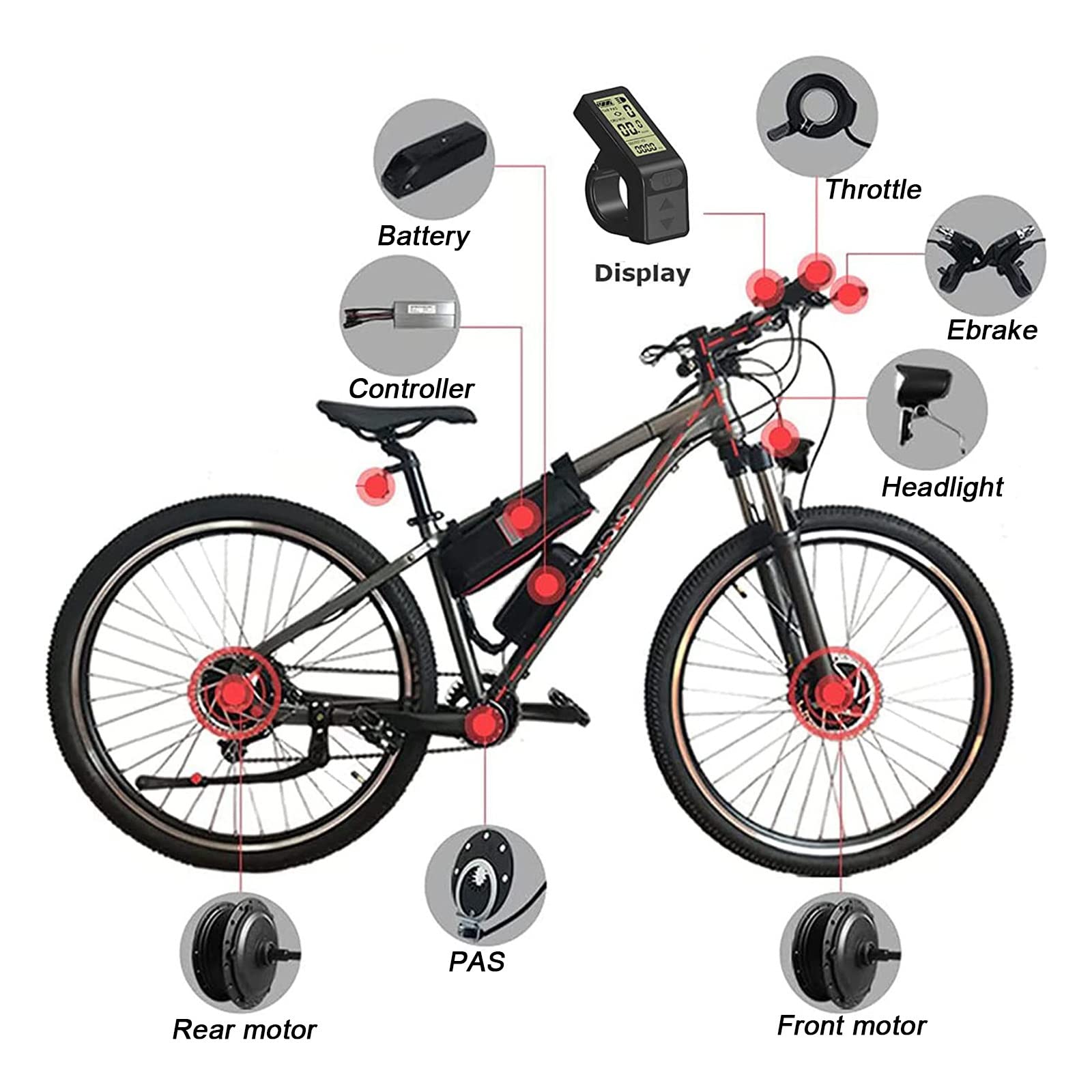 36v Kit Bici Elettrica 28 Con Batteria Yose Power Kit Completo Di