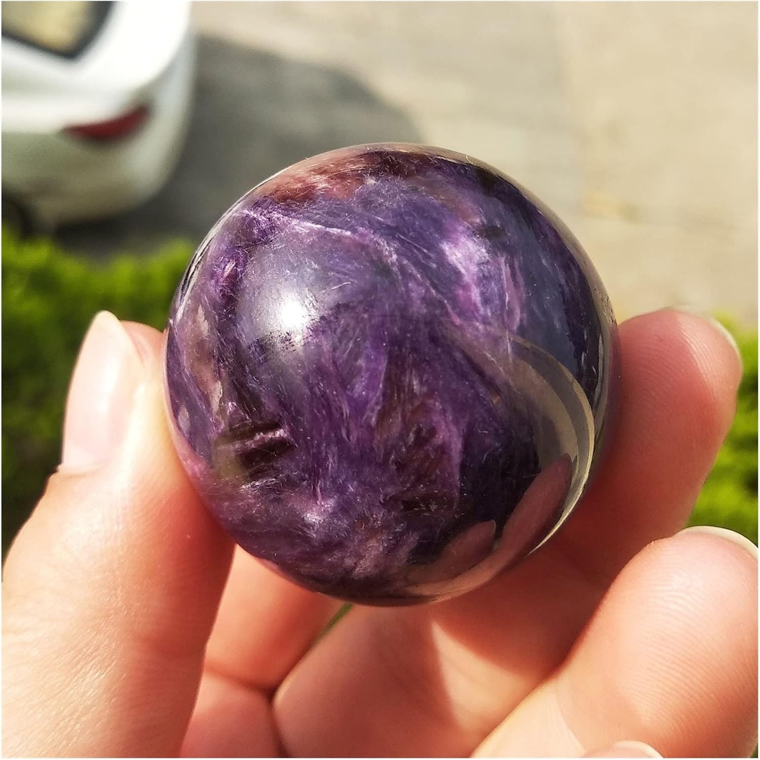 Crystal Stone Home Decor 1Pcs Natural Chaorite Ball Crystal Charoite Stone Sphere