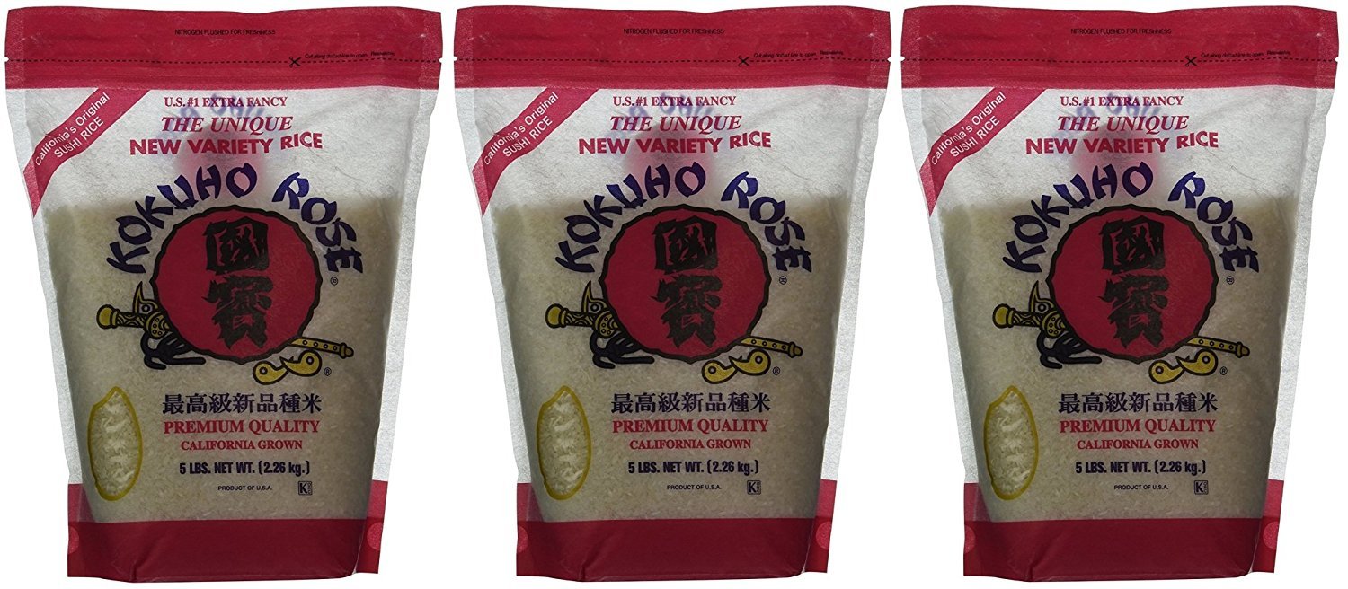 KOKUHO RICE SUSHI MBQAzn, 3 Pack (5 lbs)