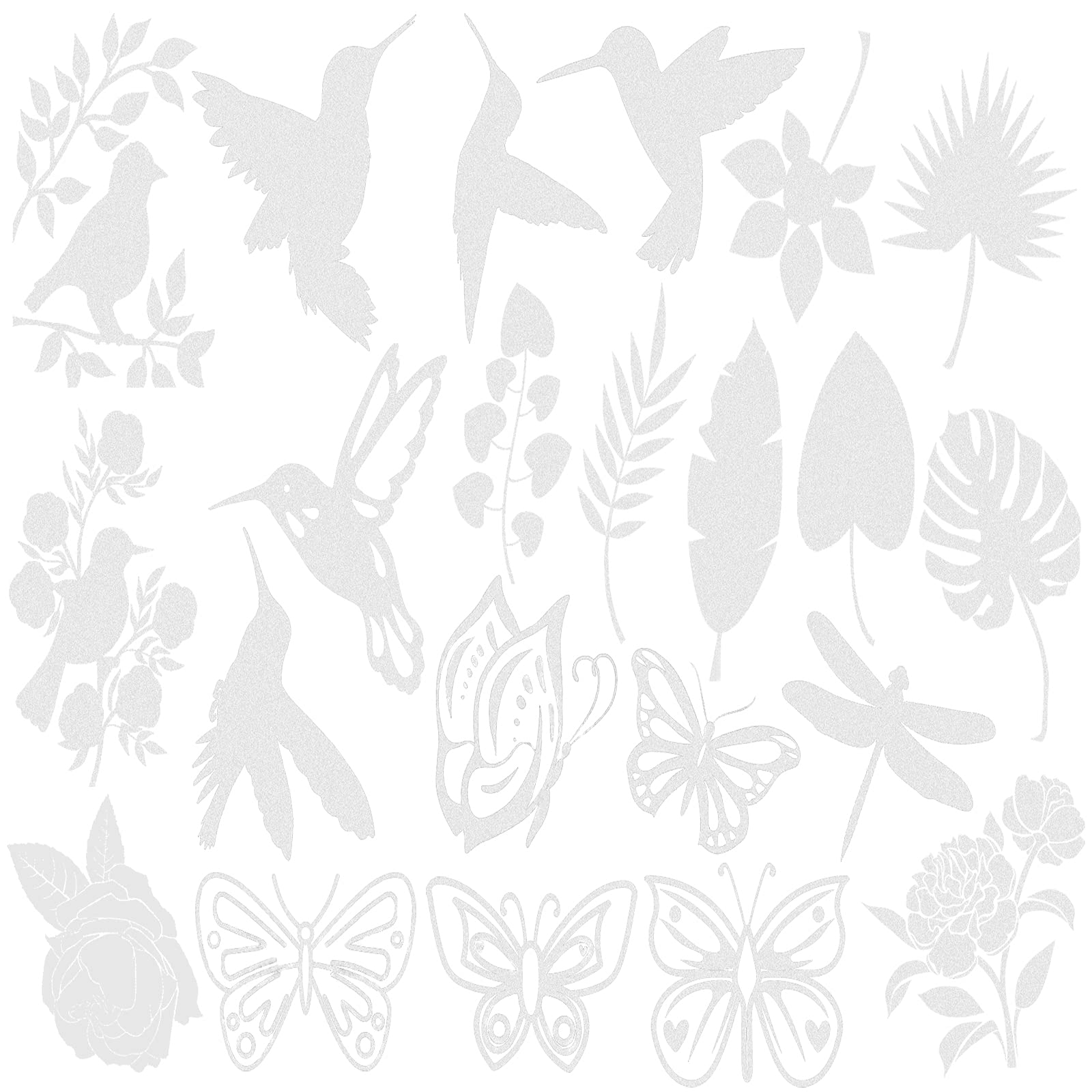 Hslordge Anti-Collision Decals - 22PCs Bird Alert Stickers, Protect Wild Birds from Glass Door Collisions