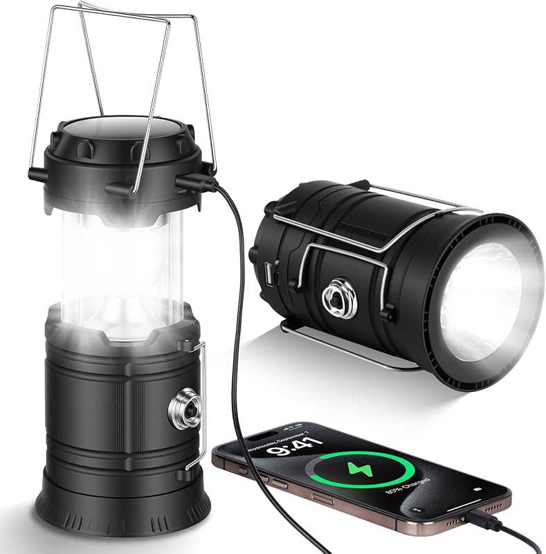 Opvouwbare zonne-campinglamp, waterdicht