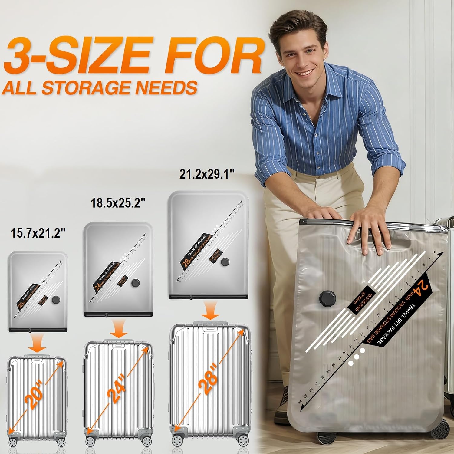 Travel Vacuum Bags with Cordless Electric Pump, GZOKMOG 12 Pack Space Saver Storage Bags, Vacuum Seal Bags for Clothing, Compression Packing Cubes for Luggage Suitcase