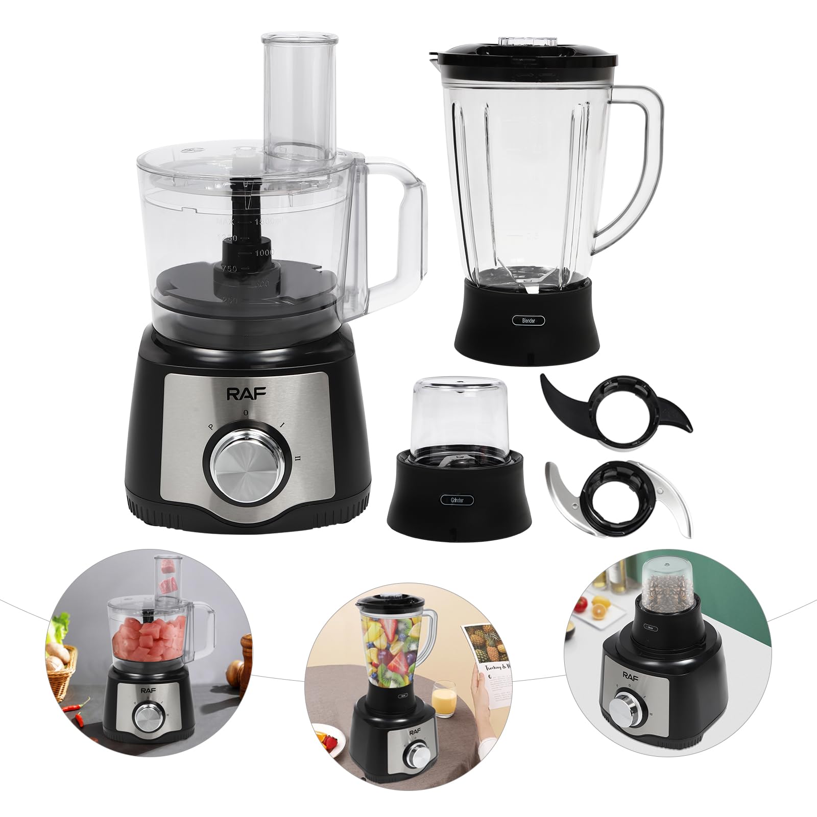 Blender Mixeur 700W 2-en-1 - Bol Verre 1.5L Et Tasse Portable | Pour Smoothies Et Shakes