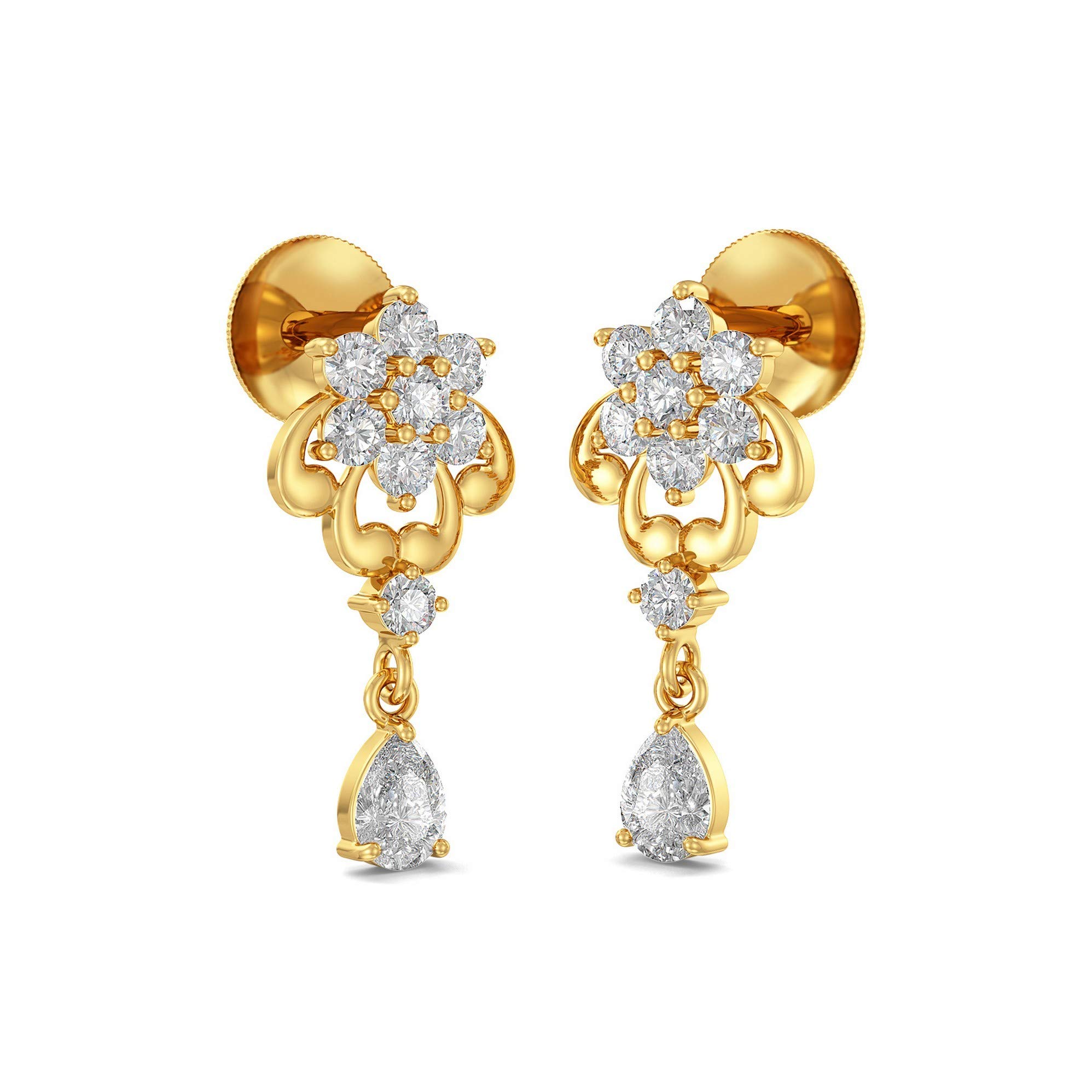 Impress Collection 22k Yellow Gold Stud Earrings for Women