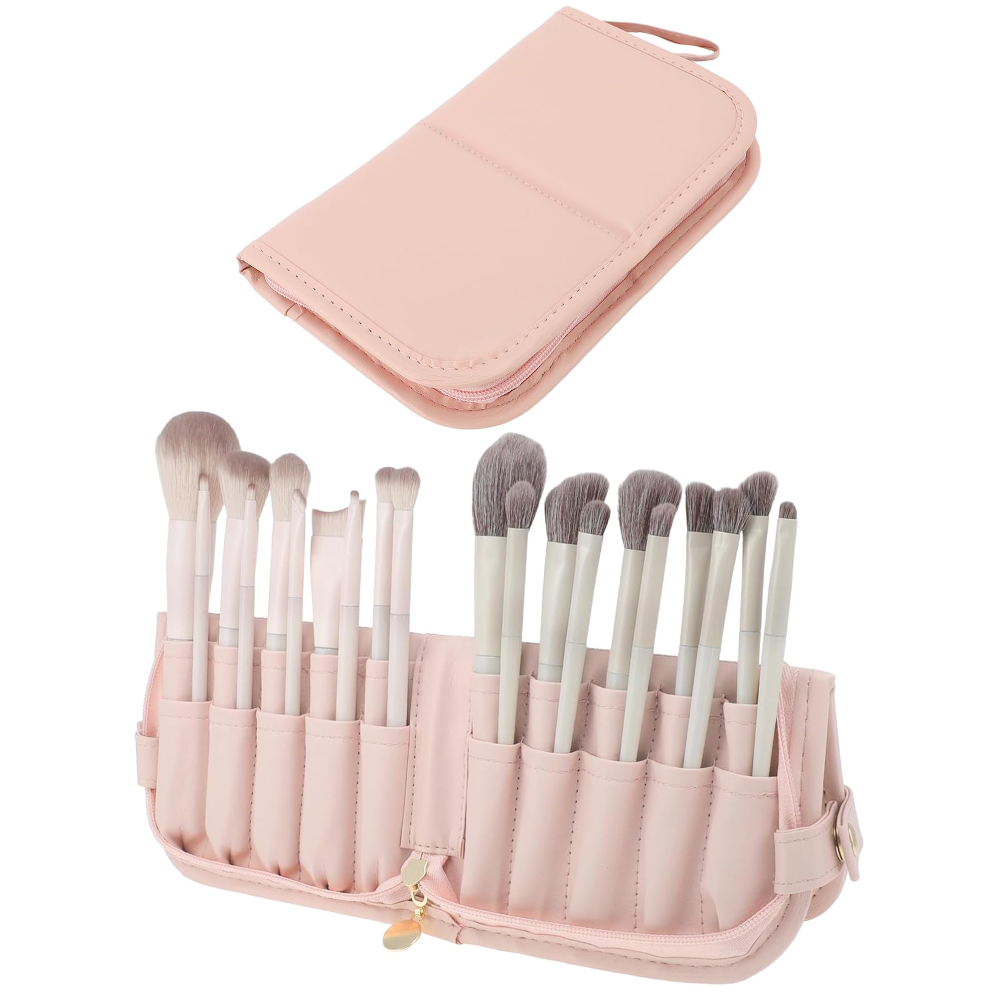 Puffy Makeup Bag Organizer for Women | Premium Quilted Cosmetic Case with Handle | Spacious Waterproof Travel Pouch, Double Zipper & Inner Pocket Soft Luxury Toiletry Storage (Pink)-image-27