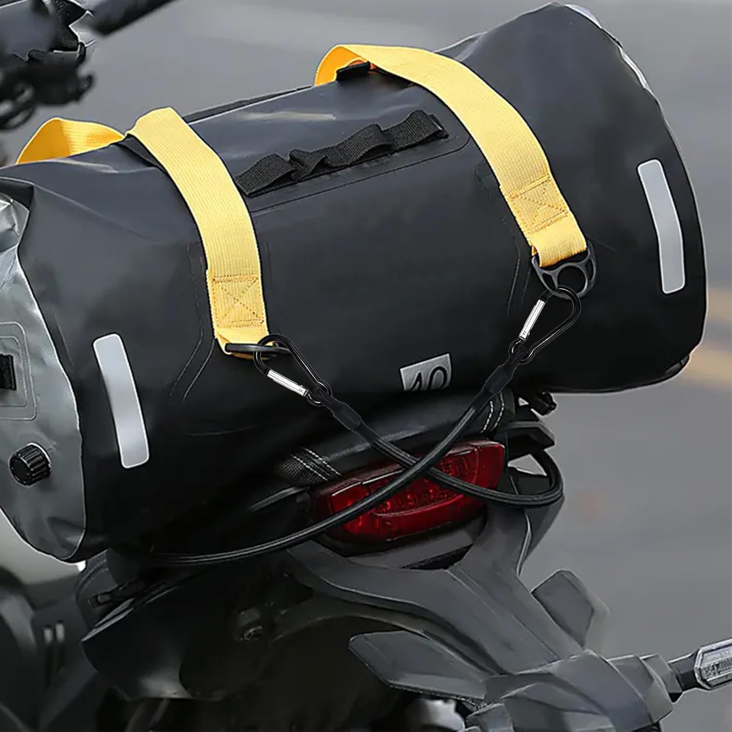 Set Di 6 Corde Elastiche Rinforzate Da 30cm Con Moschettoni - Per Fissare Carichi, Tende, Bici, Teloni E Campeggio