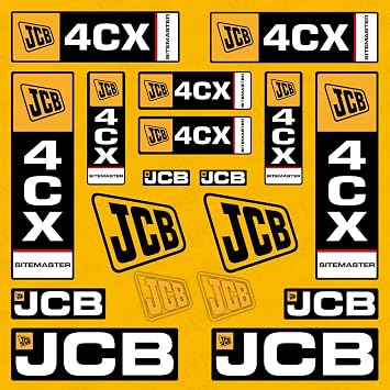 411 DECALS JCB 4CX Sitemaster Equipment Machinery Aftermarket Decal/Aufkleber/Adesivo/Sticker/Replacement Set...