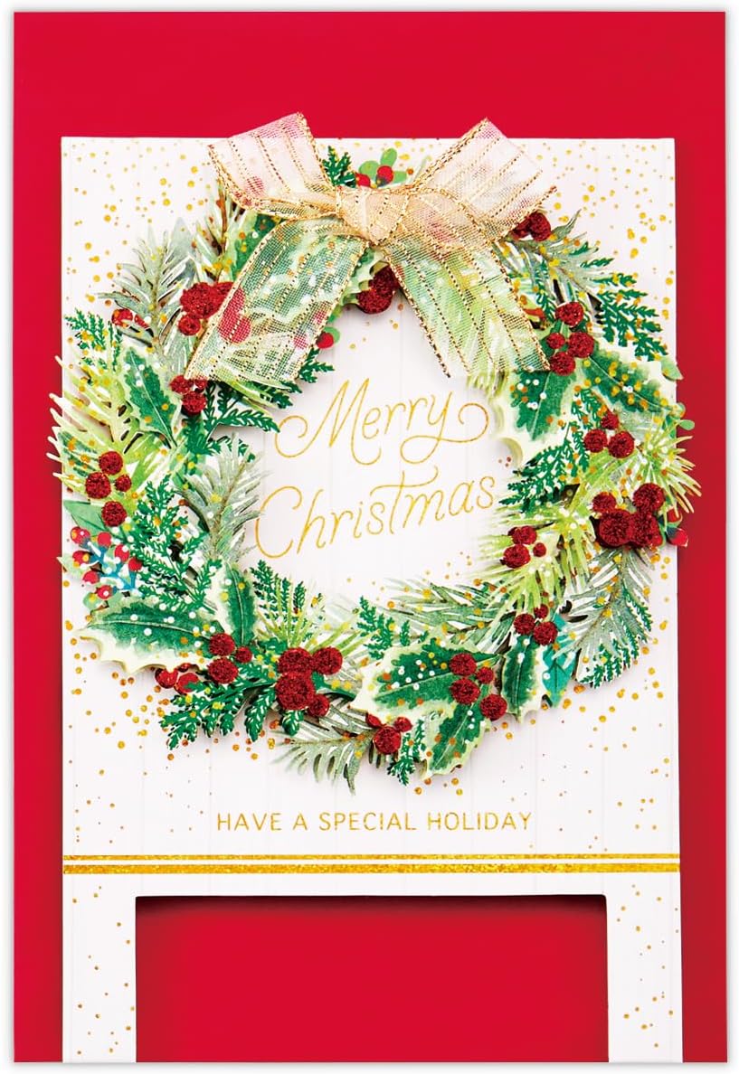 Hallmark Greeting Card Christmas Card Christmas Wreath Board 846985