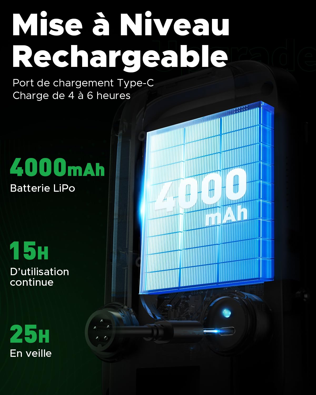 Hazlewolke Detecteur de Metaux Adultes, 11'' Bobine Double-D Étanche, 6 Modes avec Pinpoint, Profondeur de 12", Rechargeable Professionnel pour Or, 7 Niveaux Sensibilité et 3 Tons