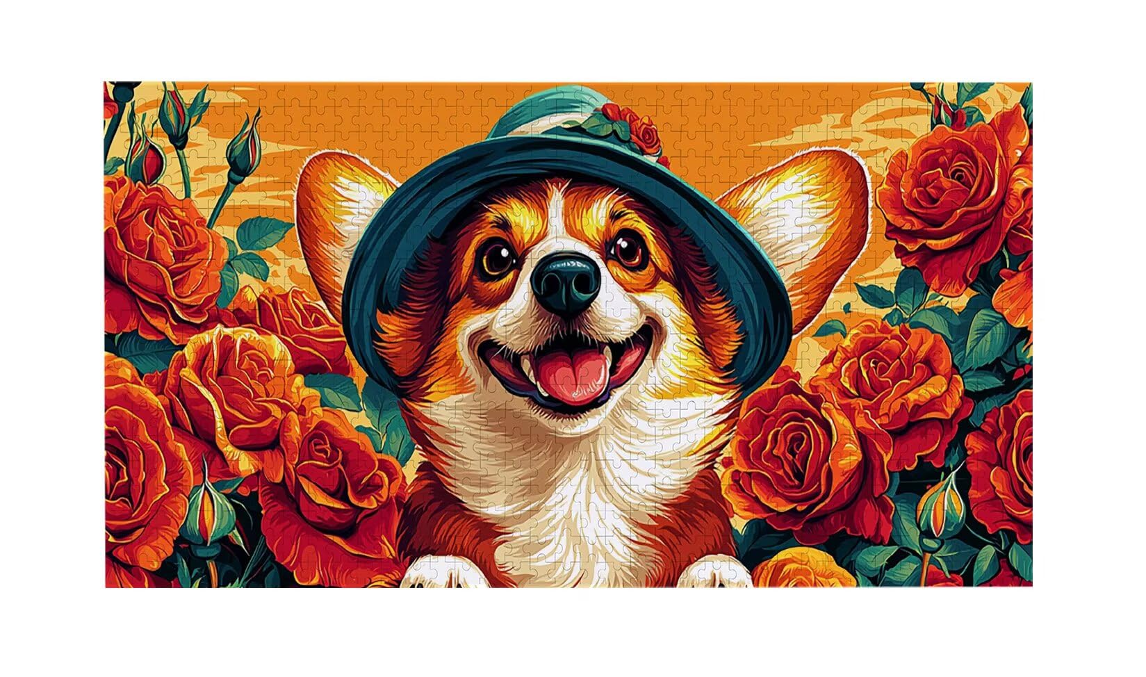Puzzle dla dorosłych 1692 elementy, śliczne puzzle Corgi, trudne, wymagające, puzzle idealnie pasują, napis na plecach, bez pudru, prezent dla seniorów (179x31cm) v-596