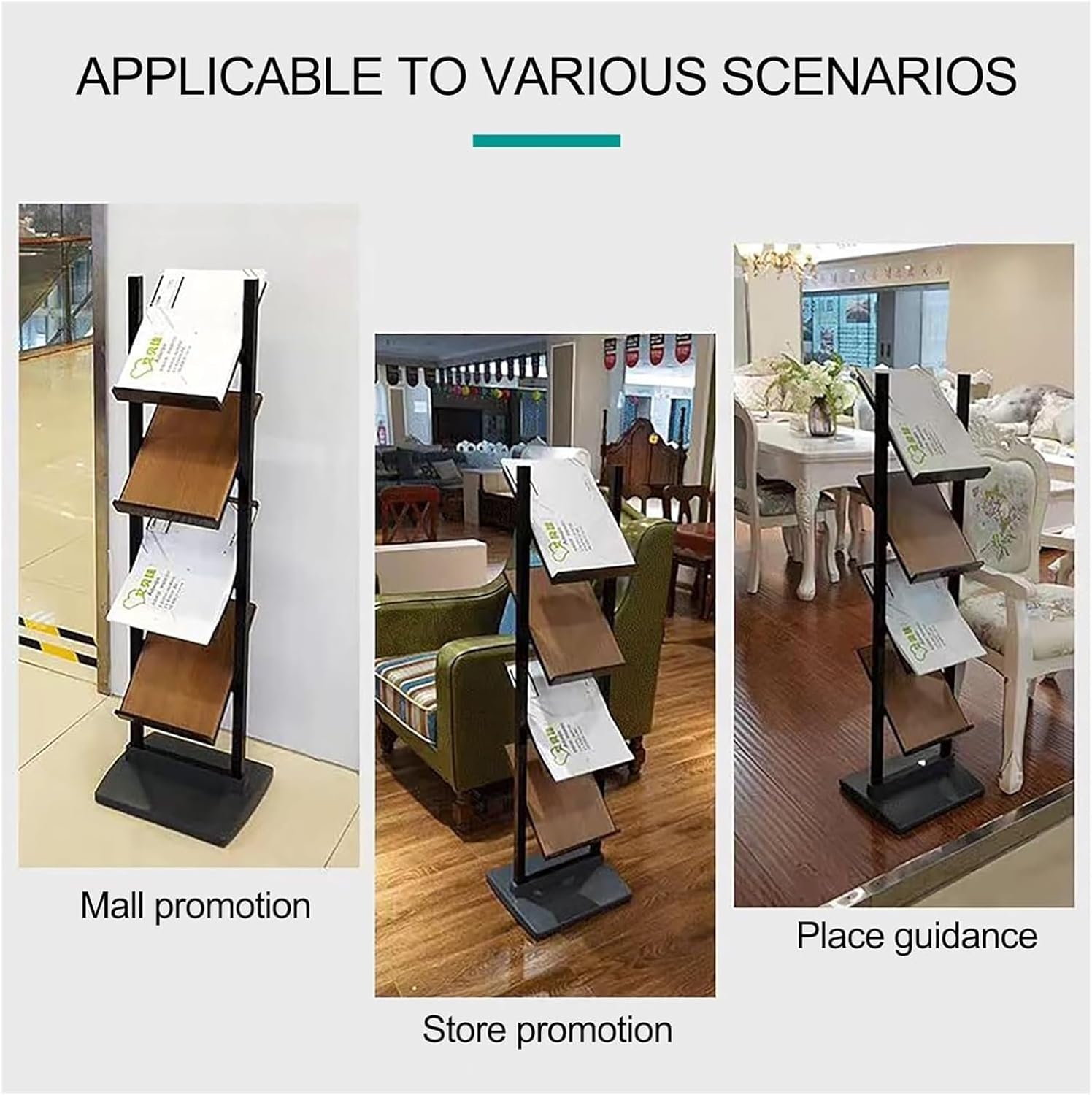 Magazine Rack,Book Display Rack, Literature Catalog Rack Exhibition Display Stand for Trade Show Exhibitions Office Retail Store