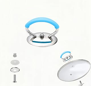 1 Pcs Universal Crock Pot Lid Handle, Stainless Steel Heat Resistant crockpot lid replacement (One Blue)