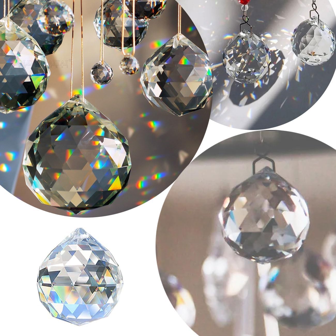 Cristaux Attrape-soleil 20 Mm - Lot De 24 - Prismes Transparents - Décoration Fenêtre, Jardin, Mariage - 8