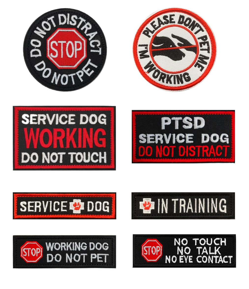 Écussons brodés Service Dog durables pour vestes canines
