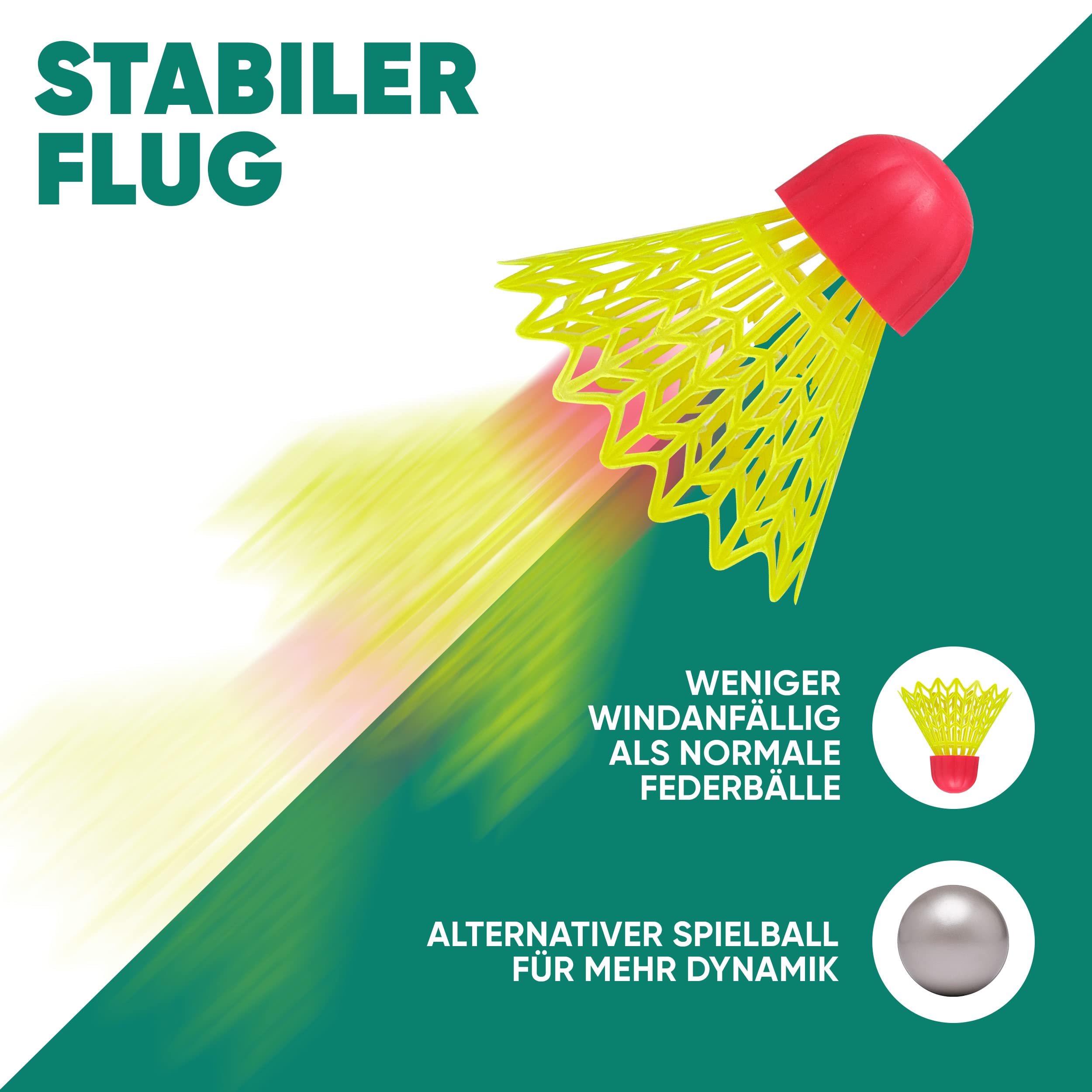 Apollo Speed Badminton Set | Schläger in Verschiedenen Farben | Federball | Squash | Tasche und Badmintonschläger | Federball Set für Kinder