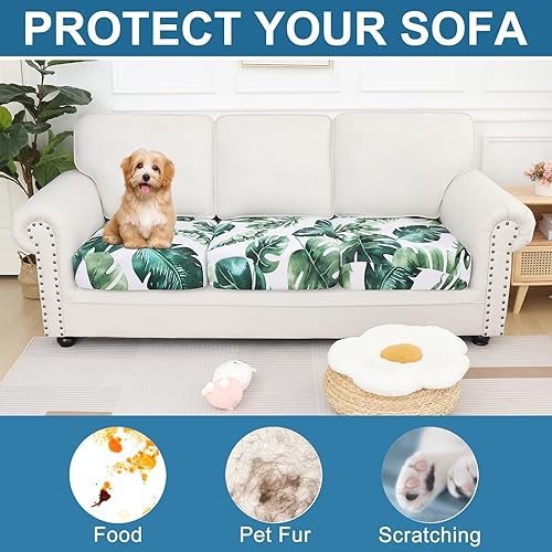Miniatura 72 de Smiry Fundas de cojín de sofá con estampado, fundas de sofá elásticas y suaves para sofá, funda de sofá antideslizante lavable protector de muebles