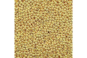 2000 Pcs Smooth Round Beads Gold Beads for Jewelry Making
