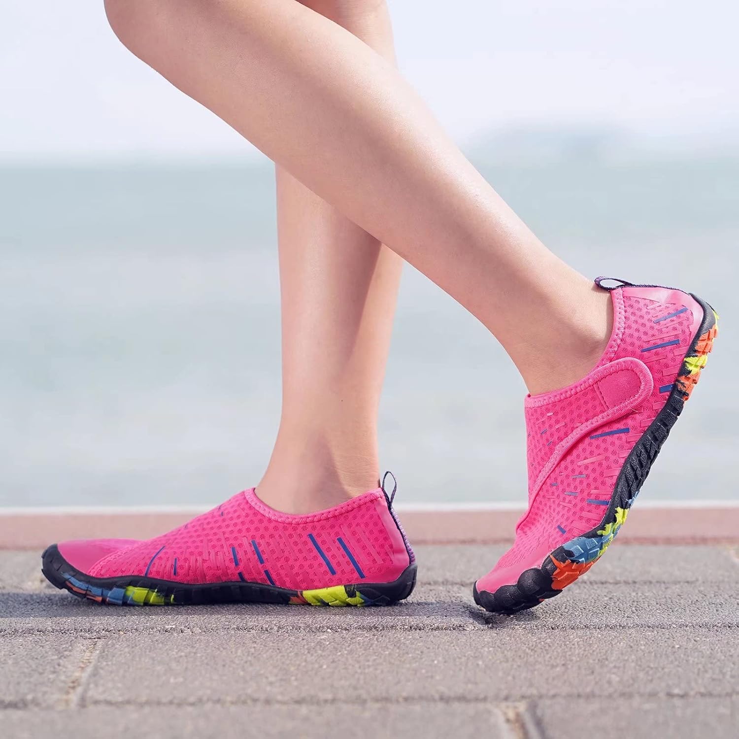 Vista 6 de CIOR Zapatos acuáticos para niños y niñas, tenis deportivos acuáticos, ligeros, deportivos de secado rápido (bebéniño pequeñoniño grande)