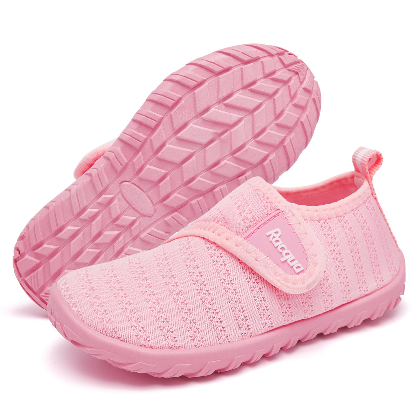 Racqua Boys Todder Water Shoes Girls Non-Slip Resistant Quick Dry Lightweight Shoes Barefoot Pool Swim Beach Water Park Aqua Shoes Pink 8