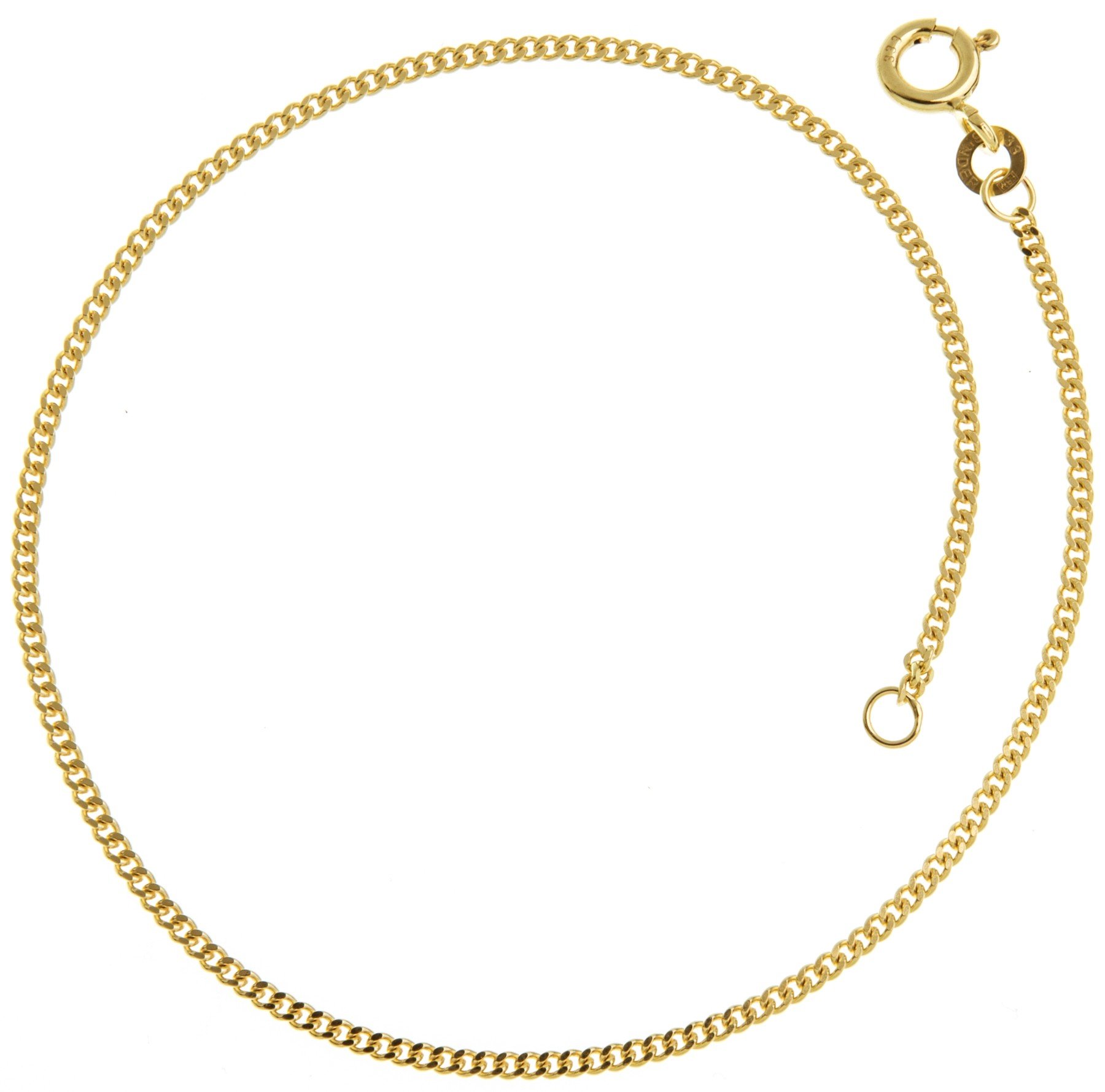 Goldkette Armband 1,6mm Damenarmband - 333 Gold, wählbare Längen 17-23cm