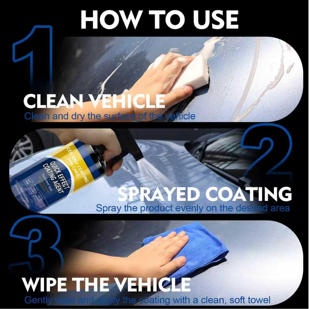 2026 New Upgraded Dznae Zyzao Car Coating Spray, Quick Effect Coating Agent, Car Scratch Wax Polish Spray Waterless Wash, Oil Film Emulsion Glass Cleaner (tasteless) — view 7