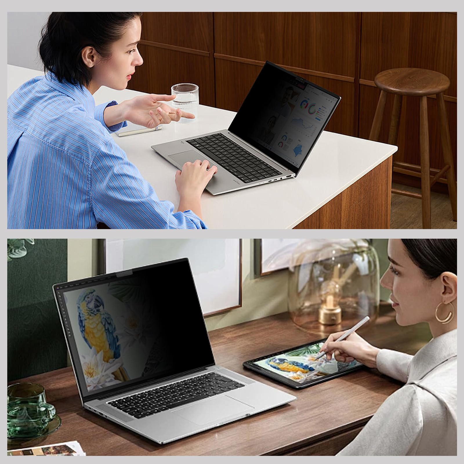 Magnético Filtro de Privacidad para MacBook Air 15 Pulgadas M5/M4/M3/M2 (2026/2025/2024/2023), Privacy Anti Luz Azul Antiespía Protector de Pantalla de Privacidad para MacBook Air 15.3" M5