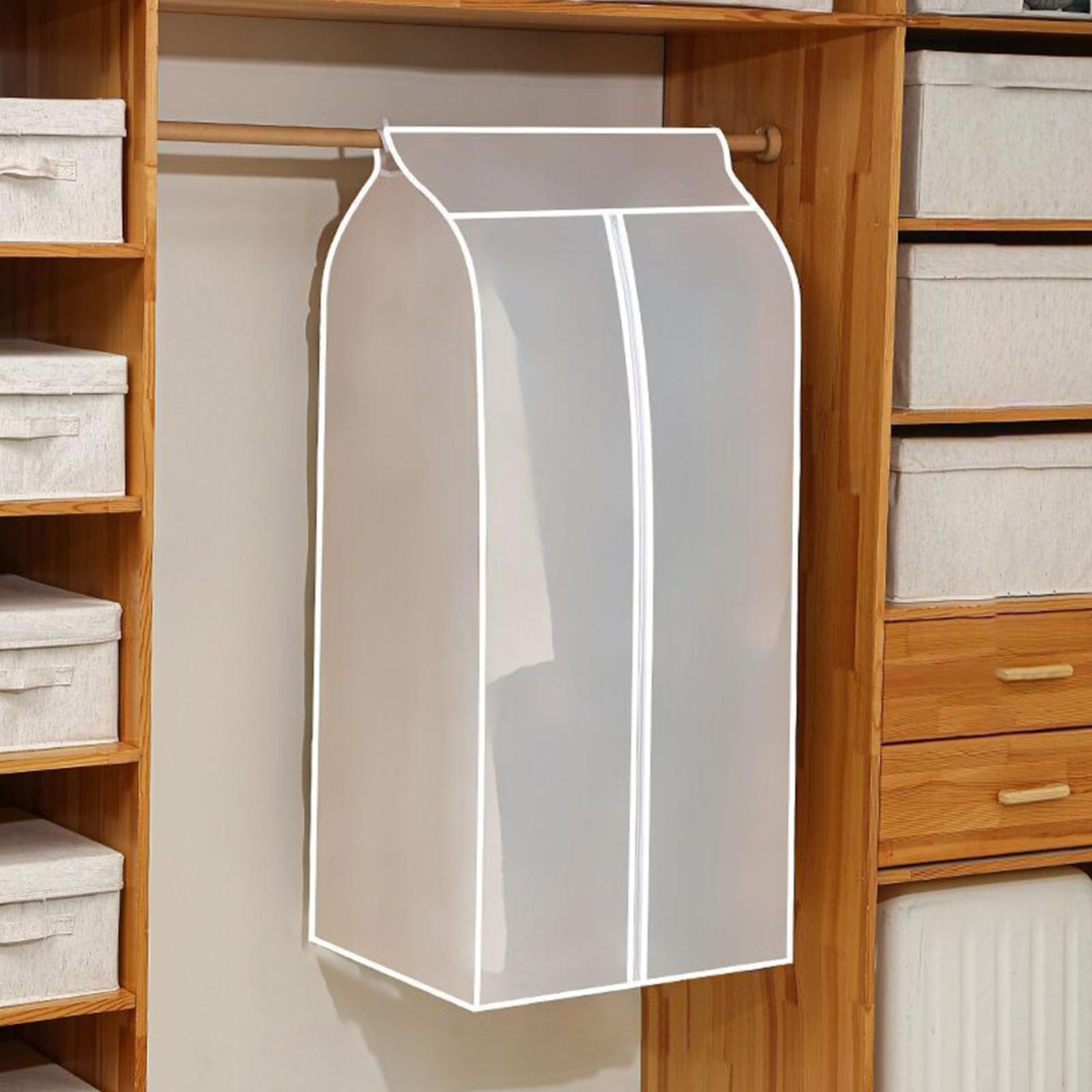 Clear Hanging Wardrobes Cover PEVA Materials Waterproof Garment Storage Bag for Clothes Protections Clear PEVA Dustproof Clothes Cover