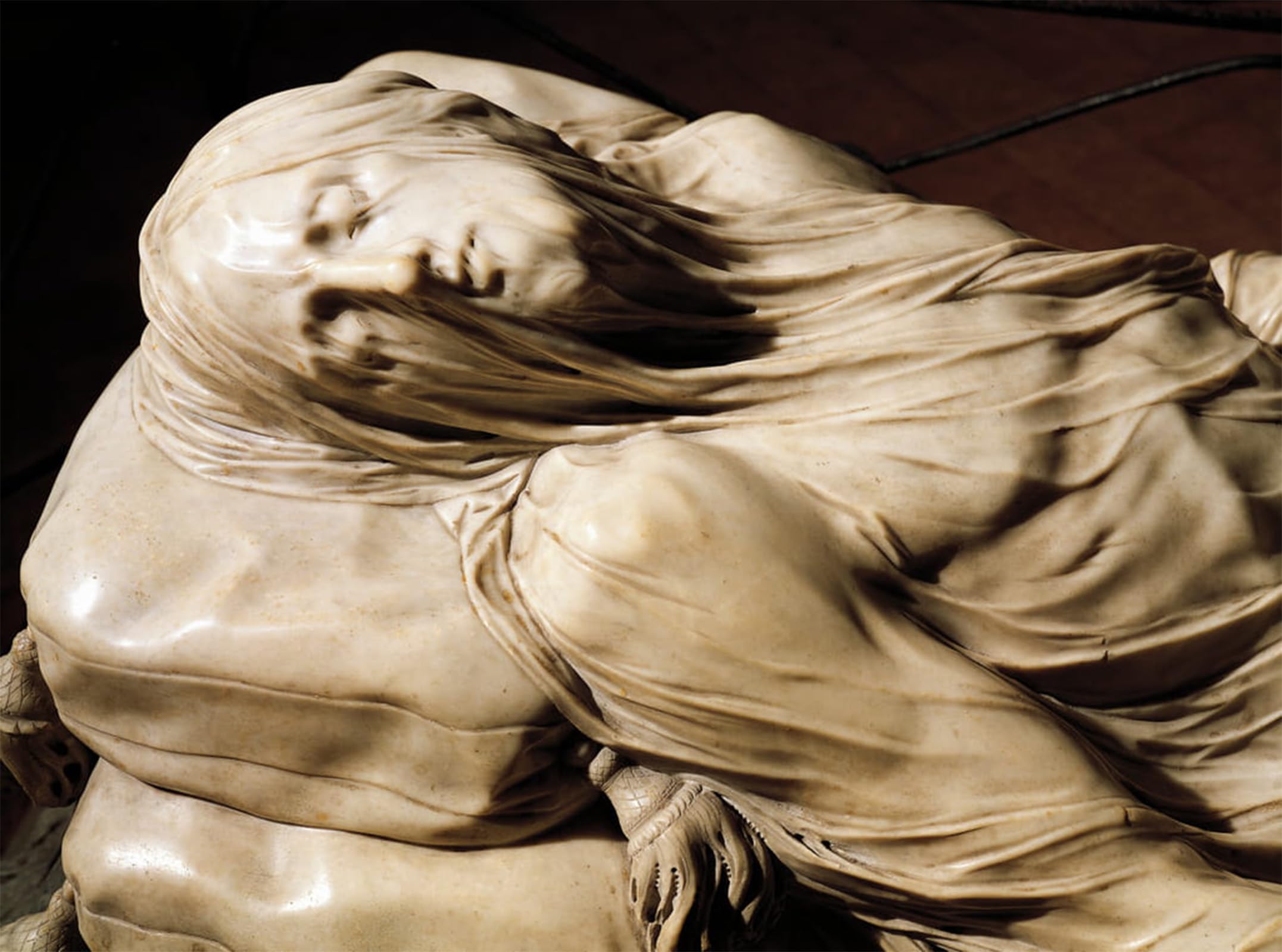 ARTXLXXBN Famous Painting Art Wall Decor Abstract Art Picture the Veiled Christ by Giuseppe Sanmartino Animal Pictures for Home Decor 60x90cm