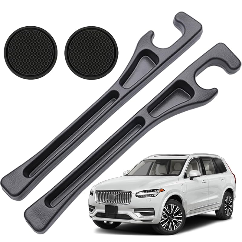 Preenchimento de vão do banco para Volvo XC90 Pukonger com compartimento organizador e porta-copos, kit com 2 peças