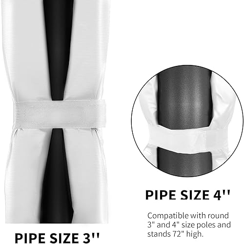 Miniatura 36 de PROGOAL Almohadilla redonda universal para bastones de baloncesto de 3 a 4 pulgadas, duradera, resistente a la intemperie, impermeable, para Negro