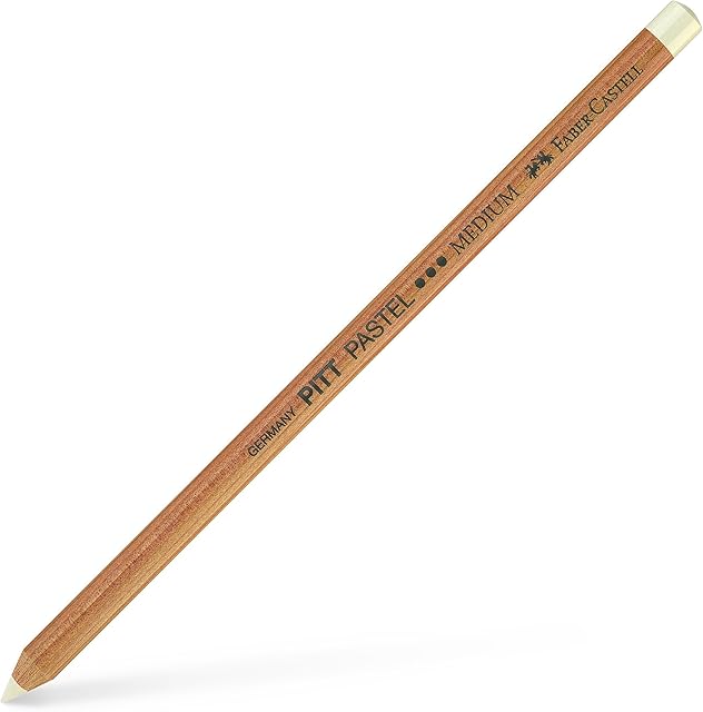 Faber-Castell Pitt Pencil White-Single Pencil-101, Pastel, 17.9x1x1 cm