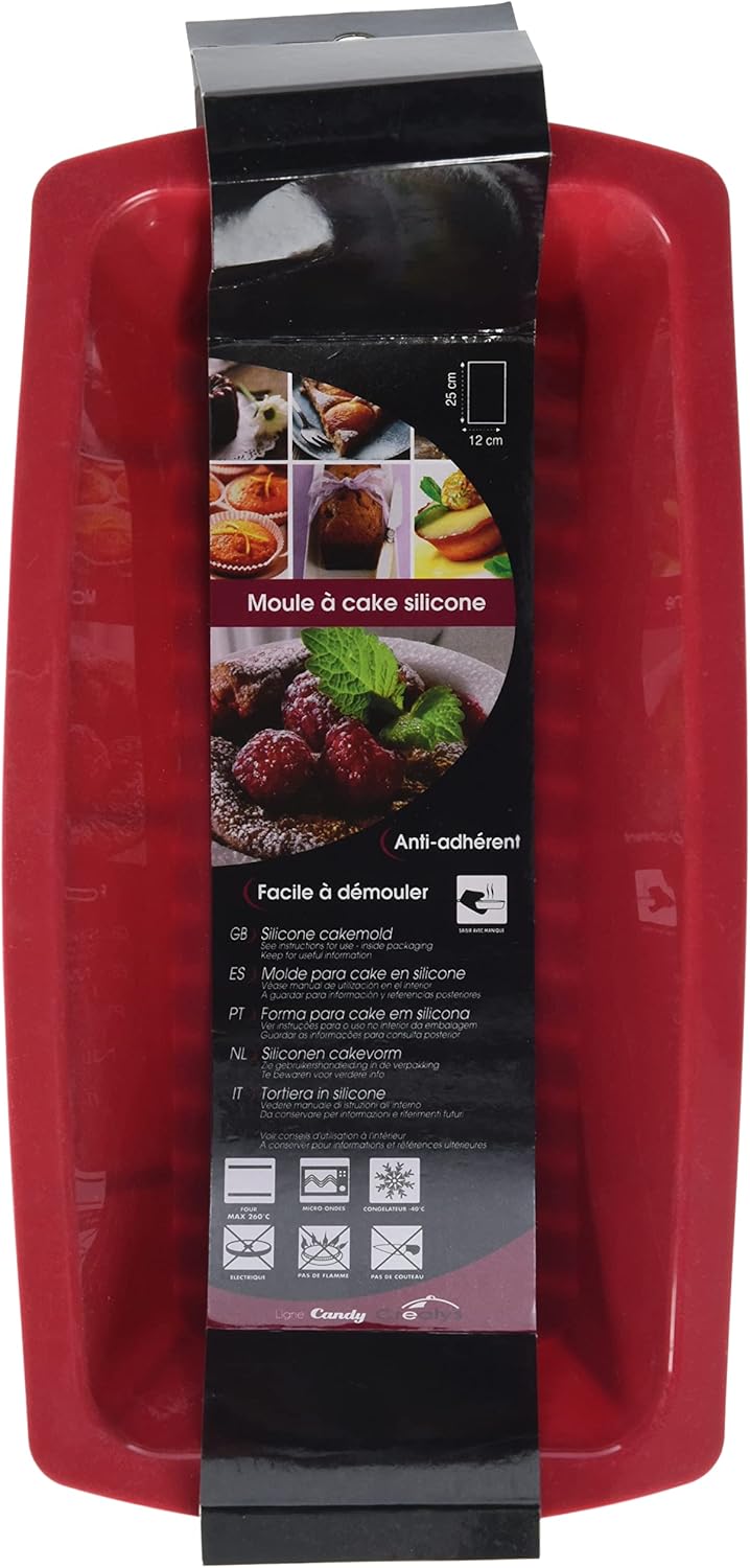 Candy 513004 Cake Mould 25 x 12 x 6 cm Silicone Red