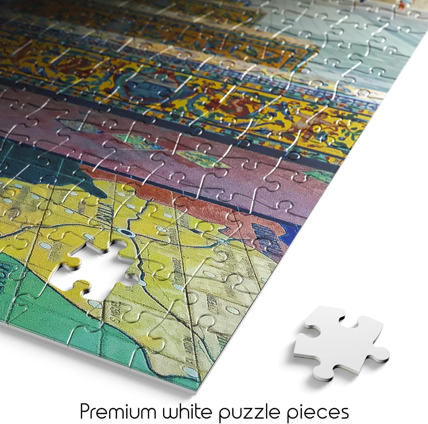 Buffalo Games - SerenTripidy - blanc - Spanish Tiles - 500 Piece Jigsaw Puzzle For Adults - Challenging Puzzle Perfect for Game Nights - Colorful Puzzles – Precision-Cut Pieces